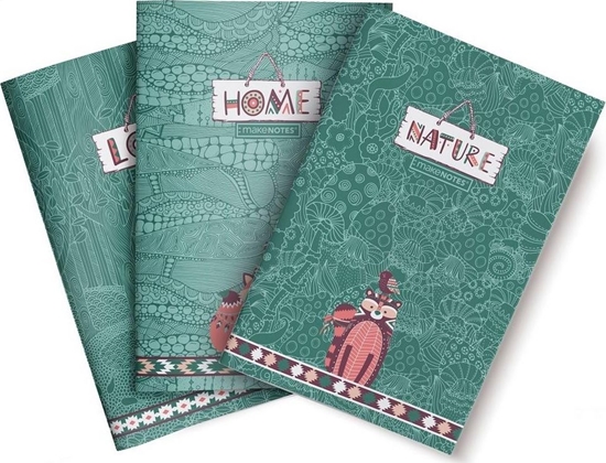 Picture of Make Notes Green Forest Zeszyt A6/32 strony gadki 3szt