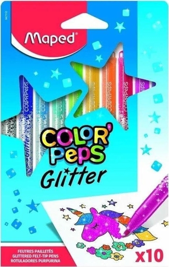 Изображение Maped Flamastry brokatowe 10 kolorów