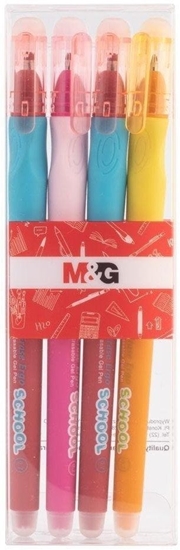 Picture of MG Dugopis wymazyw. 0.7mm Ergo Girl nieb 4szt M&G