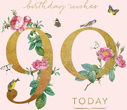 Attēls no Museums & Galleries Karnet kwadrat z kopert Urodziny 90