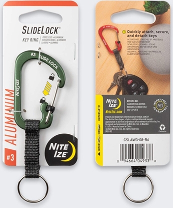 Изображение NiteIze Karabinek do kluczy Nite Ize Slidelock Key Olive