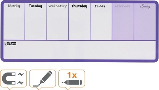 Picture of Nobo Tygodniowy planer Nobo 140x360 fiolet