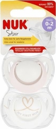 Attēls no NUK 401933 SMOCZEK SILIKONOWY STAR 0-2 2SZT 541386, 175282