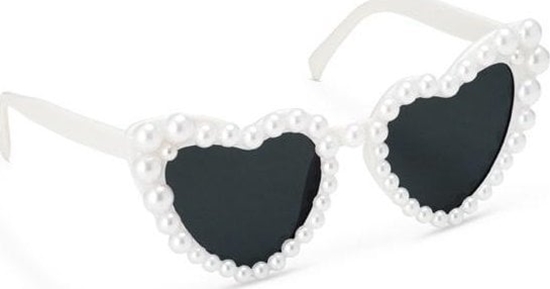 Picture of Okulary serduszka z perami biay