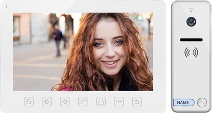 Изображение Orno Zestaw wideodomofonowy, bezsuchawkowy, kolor,  LCD 7", menu OSD, sterowanie bram, biay  NOVEO