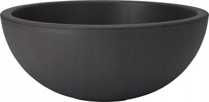 Picture of Osonka okrga czarna plastikowa na kwiaty 40x16 cm