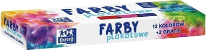 Изображение Oxford Farby plakatowe Oxford 12+2 kolory 20ml