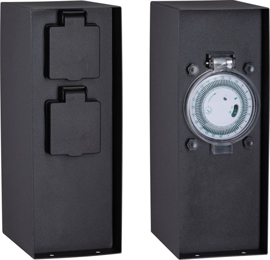 Picture of Paulmann Outdoor kolumna z gniazdami prograMator czasu IP44 230V Stal szlachetna Antracyt