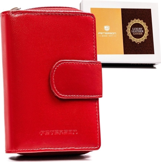 Picture of Peterson Damski portfel ze skóry naturalnej na zatrzask i suwak - Peterson NoSize