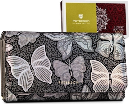 Изображение Peterson Duy, Skórzany Portfel Damski W Orientacji Poziomej