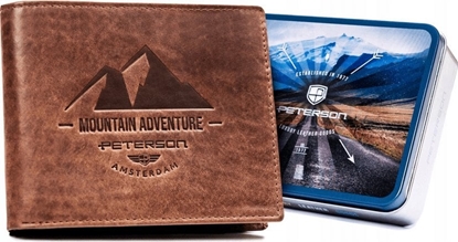 Изображение Peterson Duy, skórzany portfel mski z ozdobnym toczeniem - Peterson NoSize