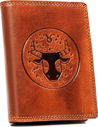Изображение Peterson Duy, skórzany portfel mski z wytoczonym znakiem zodiaku - Peterson NoSize