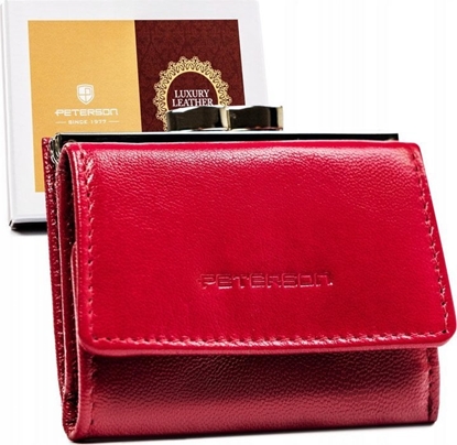 Изображение Peterson May, Skórzany Portfel Damski Na Zatrzask I Bigiel