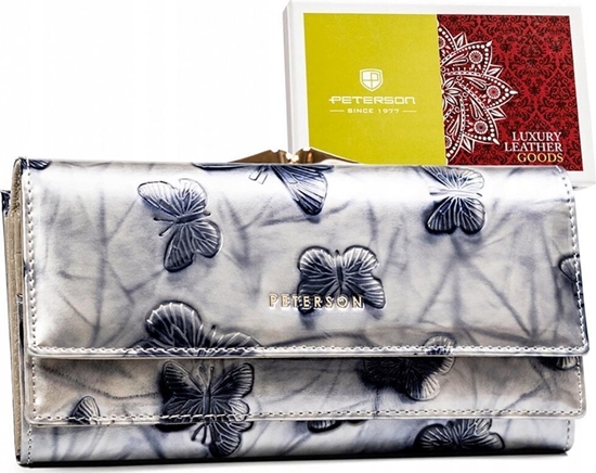 Picture of Peterson Skórzany damski portfel Peterson PTN 421028-BF SILVER NoSize