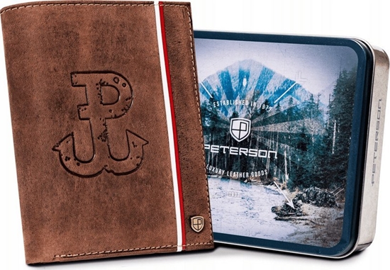 Изображение Peterson Skórzany portfel mski z motywem patriotycznym  Peterson NoSize