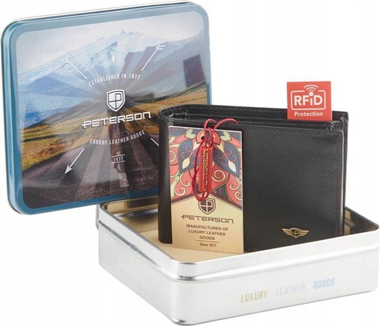 Изображение Peterson Skórzany portfel mski z ochron kart zblieniowych NoSize