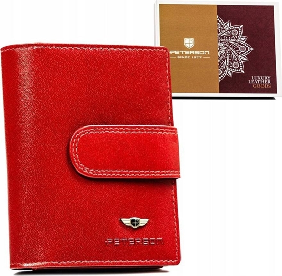 Picture of Peterson Skórzany, redni portfel damski na zatrzask i suwak - Peterson NoSize