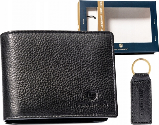 Picture of Peterson Zestaw Prezentowy: May, Skórzany Portfel Mski I Brelok