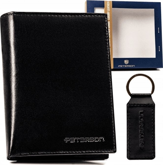 Изображение Peterson Zestaw prezentowy: skórzany portfel mski i brelok - Peterson NoSize