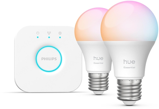 Изображение Philips Hue Starter Kit Essential E27 2P + V2 bridge
