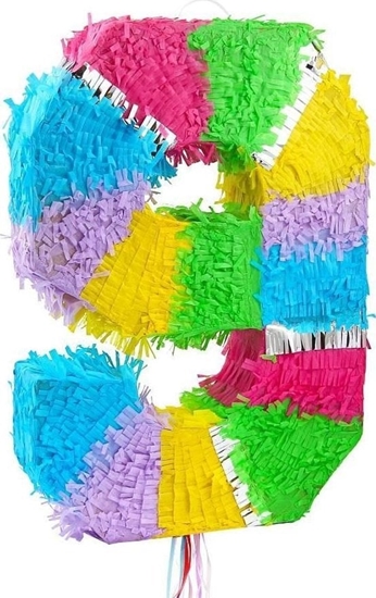 Picture of Piniata cyfra 9 pastelowa 50x35x7.5cm