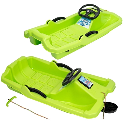 Attēls no PLASTMASAS RAGAVAS AR BREMZI UN STŪRI ADAŚ 84x43x25CM ZAĻAS