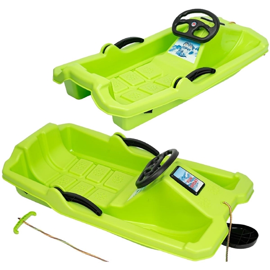 Изображение PLASTMASAS RAGAVAS AR BREMZI UN STŪRI ADAŚ 84x43x25CM ZAĻAS