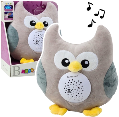 Изображение Pluszowa Sówka Usypiajca Przytulanka Projektor Dwik