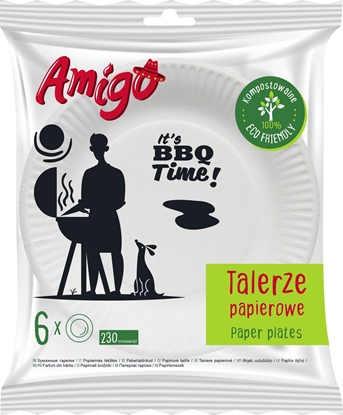 Picture of Politan Gosia Gosia Amigo Jednorazowe Talerze Papierowe Due 23cm Eco Friendly 6szt 6680...
