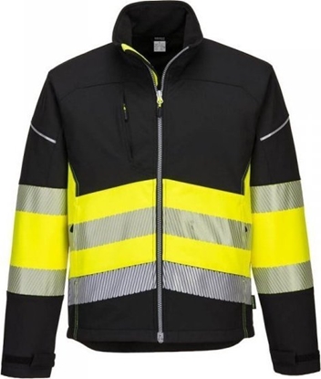 Picture of Portwest KURTKA OSTRZEGAWCZA SOFTSHELL PW375BKY ROZMIAR XL