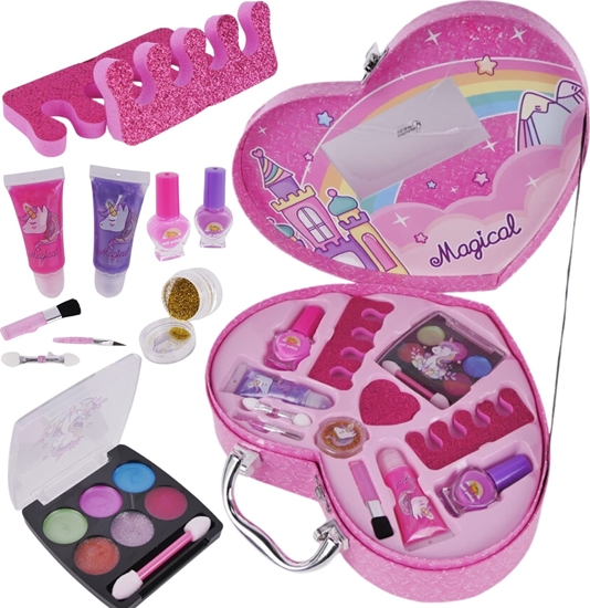 Изображение ProNice Duy Kuferek Walizka Kosmetyków Paznokci Makija Makeup Zestaw Piknoci