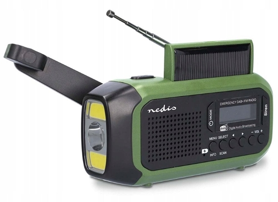 Picture of Radio uztvērējs Nedis Emergency radio DAB+ FM Solar Battery