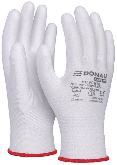 Picture of Rkawice Donau Safety PU White rozm.9 biae