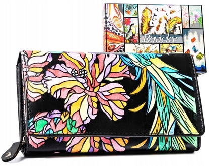 Picture of Rovicky Damski portfel na zatrzask wykonany ze skóry naturalnej