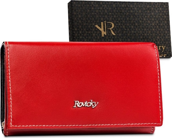 Изображение Rovicky Portfel skórzany Rovicky czerwony R-RD-21-GCL Red-