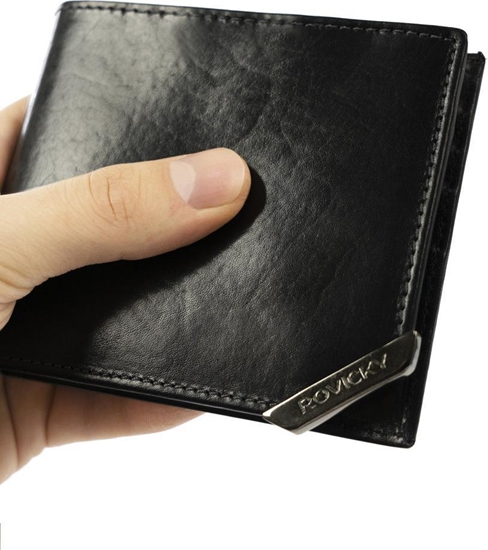 Изображение Rovicky Poziomy portfel mski ze srebrnym akcentem NoSize