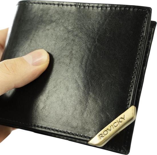 Изображение Rovicky Poziomy portfel mski ze zotym akcentem NoSize