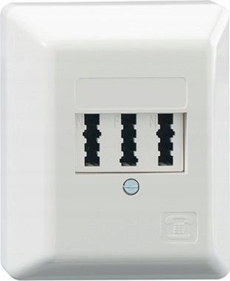 Изображение Rutenbeck TAE 3x6 NFN AP reinweiß (Nur als Vielfaches von 10 bestellbar)