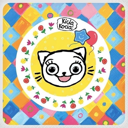 Attēls no Serwetki papierowe Kicia Kocia 33x33cm 20szt