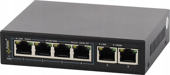 Picture of SG64WP-BT PULSAR Switch PoE 6-portowy Gigabit Ethernet 4x PoE++