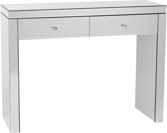 Изображение Shumee Konsola 2 szuflady lustrzana srebrna MARLE