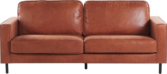 Изображение Shumee Sofa 3-osobowa zoty brz SAVALEN