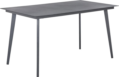 Изображение Shumee Stó ogrodowy metalowy 140 x 80 cm szary MILETO