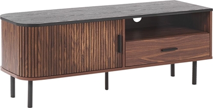 Attēls no Shumee Szafka RTV ciemne drewno z czarnym JOSE