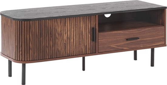 Picture of Shumee Szafka RTV ciemne drewno z czarnym JOSE