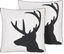 Picture of Shumee Zestaw 2 poduszek dekoracyjnych z reniferem 45 x 45 cm czarno-biay SHADRACK