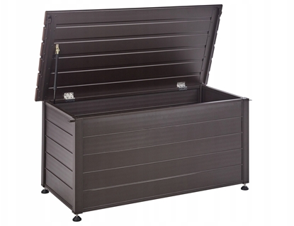 Изображение Skrzynia ogrodowa Beliani Skrzynia ogrodowa CAMPALTO Metal 123 cm 60 cm Ciemnobrzowy