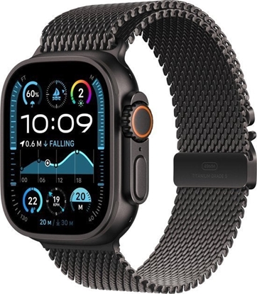 Изображение Smartwatch Apple Watch Ultra 2 GPS + Cellular 49mm Black Titanium Case Milanese Loop M Czarny  (MX5V3DH/A)