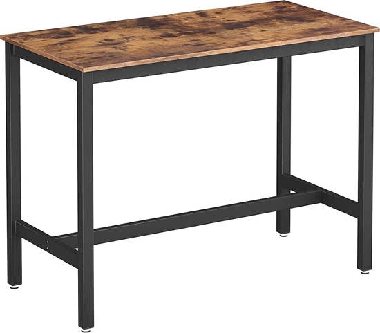 Изображение Songmics Stolik barowy stó kuchenny w stylu industrialnym 120x60x90 cm VASAGLE