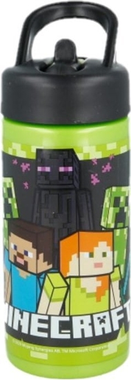 Picture of Stor Bidon dziecicy ze somk Minecraft  z uchwytem 410ml